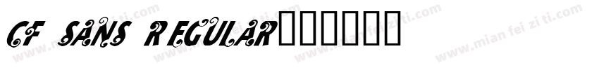 CF Sans Regular字体转换
